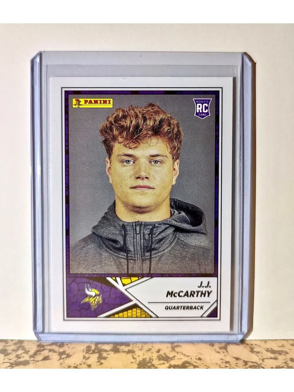 J.J. McCarthy 2024 Panini NFL #78 Rookie Sticker Card Minnesota Vikings